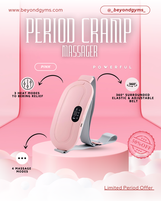 Period Cramp Massager & Heating Pad (Portable - Cordless)